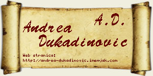 Andrea Dukadinović vizit kartica